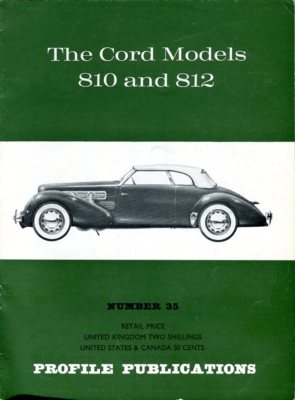 The Cord Models 810 and 812 - Profile Publications no.35