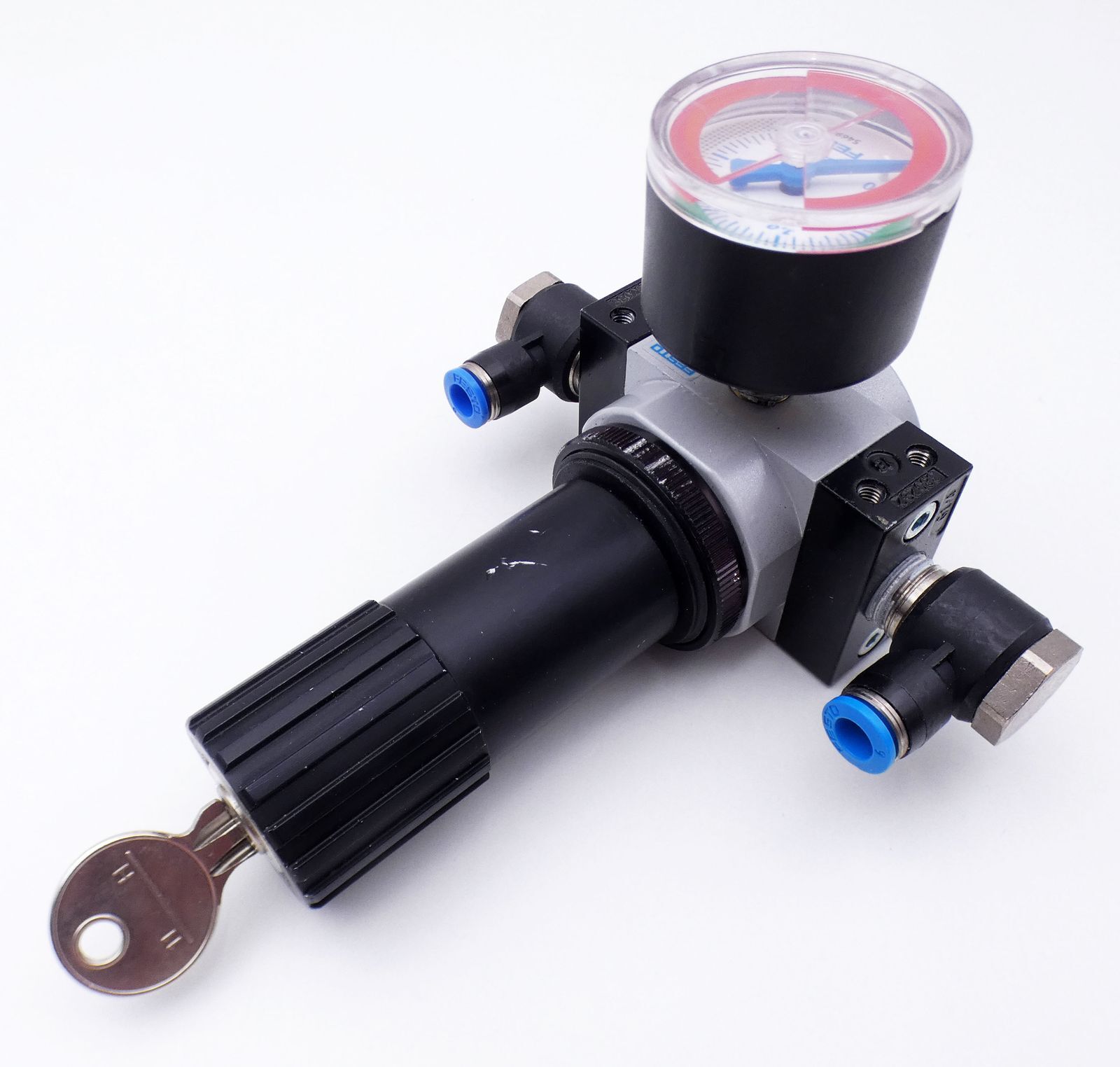Festo LRS-D-I-MINI 194613 Pressure Regulator + 546963 Pressure Gauge -used-