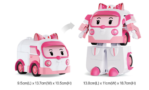 Robocar Poli Transformer Robot Super Deluxe 7 Inch Poli Roy Amber Helly - Picture 8 of 12