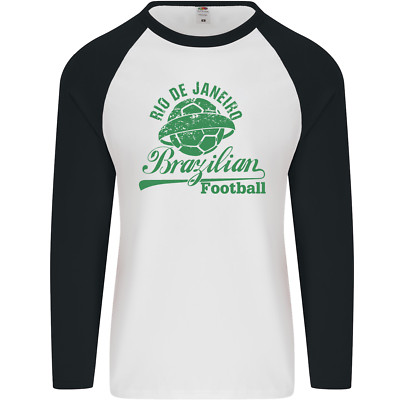 Rio De Janeiro Brazilian Football Brasilien Herren L/S Baseball T-Shirt