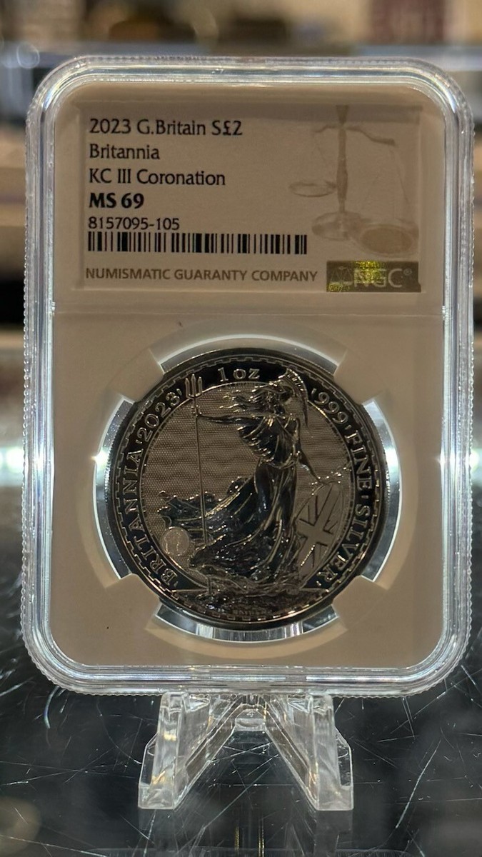 2023 UK G.BRITIAN KING CHARLES III CORONATION BRITANNIA NGC MS69