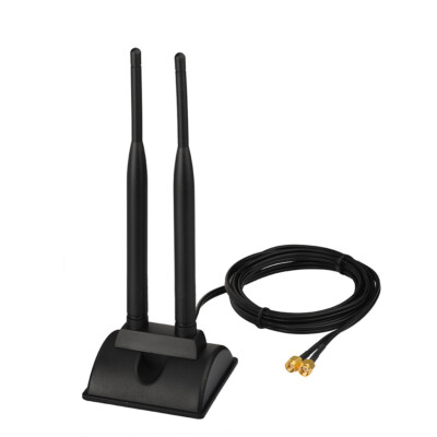 Dual WiFi Antenna 2.4GHz 5GHz Magnetic RP SMA for Wireless Router Mobile Hotspot