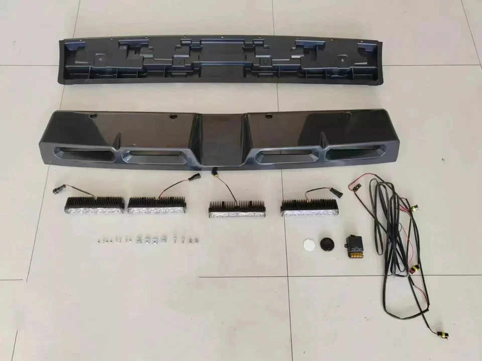 Se adapta a Ford Maverick 2023-2025 negro brillante techo alerón lámpara barra de luz LED Foto 3 de 4