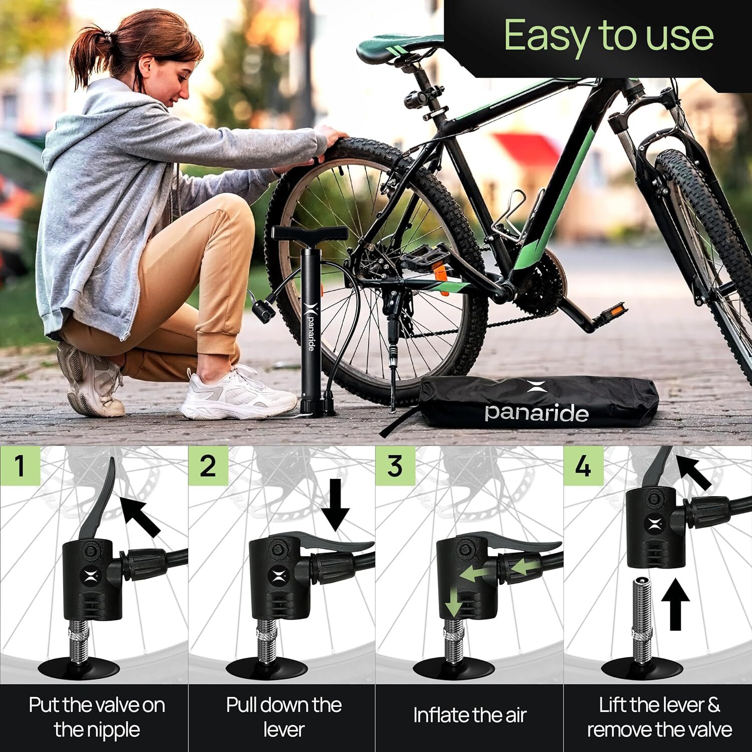 Schrader Valve How To Put Air In Bike Tires With Hand Pump Hand