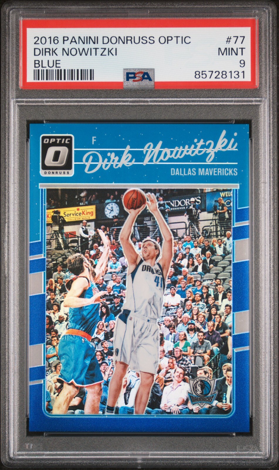 2016-17 Panini Donruss Optic - Holo Blue Prizm #77 Dirk Nowitzki /49 POP 5