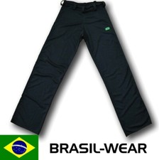 CAPOEIRA PANTS BLACK ABADA ORIGINAL FROM BRAZIL FREE BONFIM DA BAHIA WRISTBAND