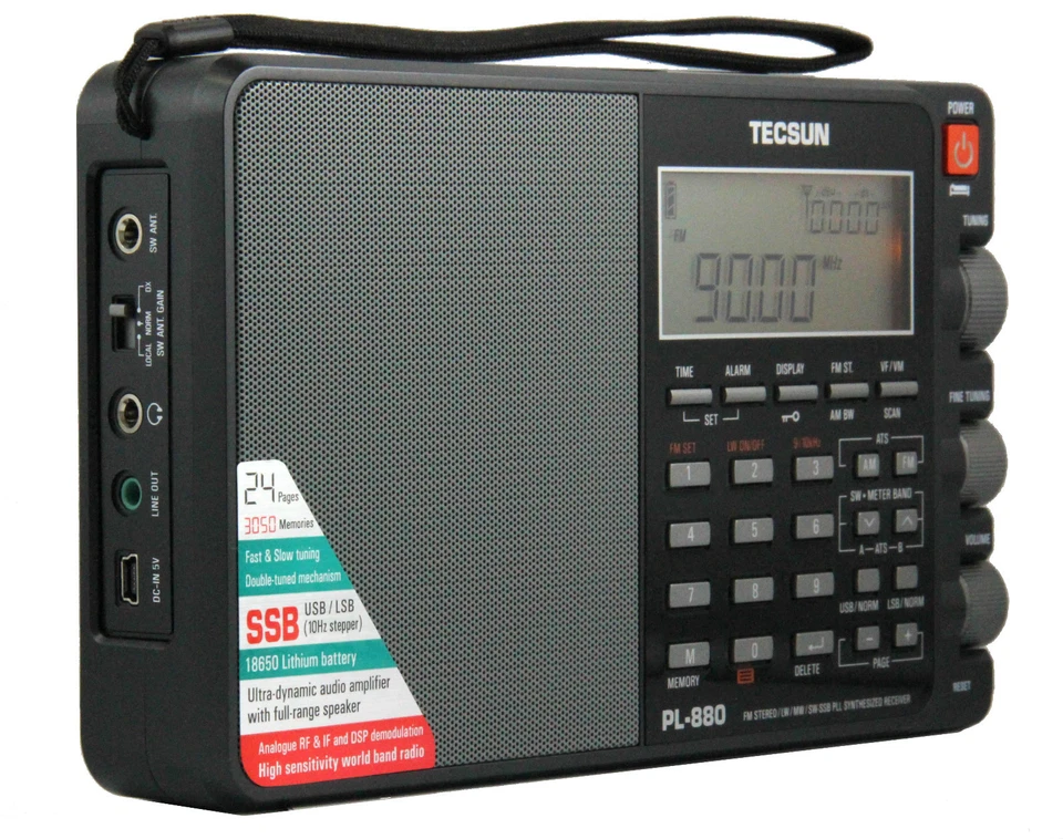 TECSUN PL-880 (Black) Triple Conversion AM/FM SW SSB Radio 8820 firmware  - Image 4 of 4