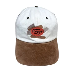 Fireye Baseball Cap Hat Vitronic Adjustable Strapback Cream Brown Mens Size OSFA