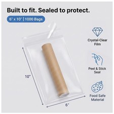6" X 10" Self-Sealing Cellophane Bags 1000 Count C