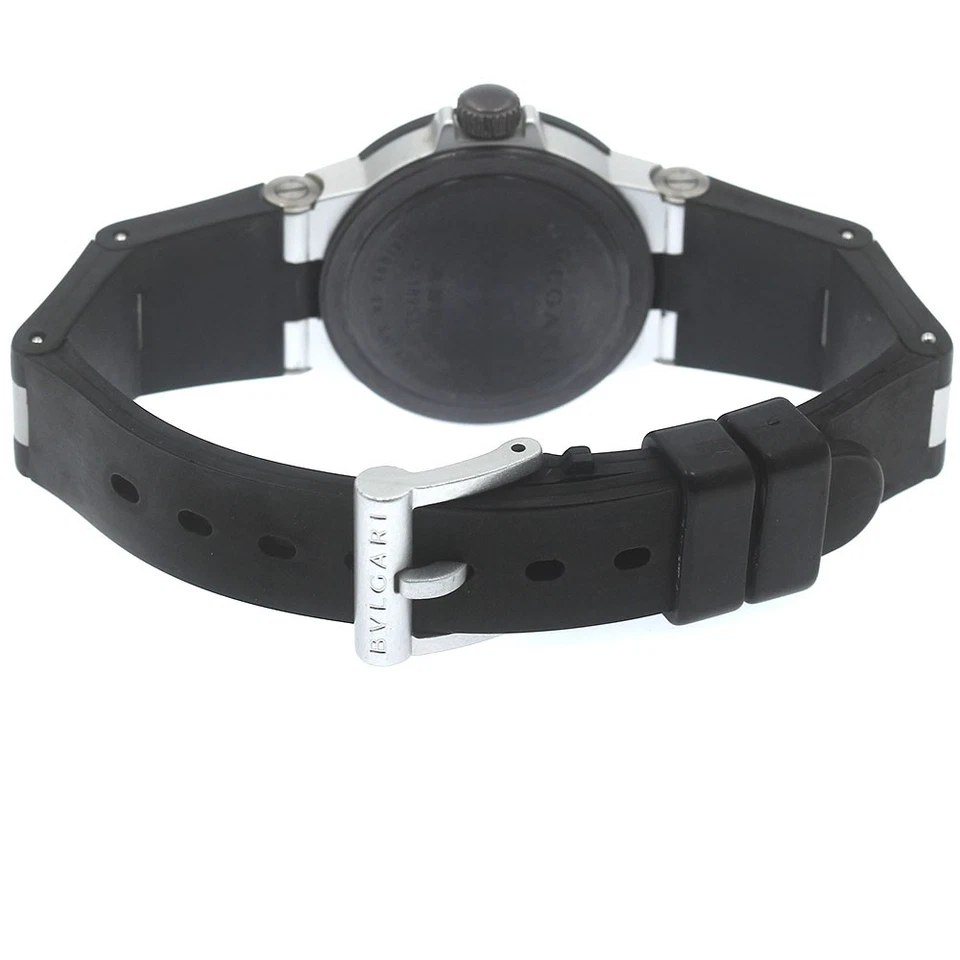 Reloj de cuarzo para dama BVLGARI aluminio AL29TA fecha esfera negra_878397 Foto 3 de 4