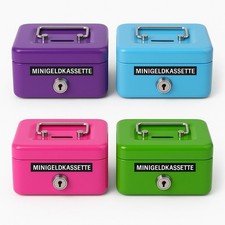 Geldkassette Mini Spardose Minigeldkassette Metall Kasse verschiedene Farben
