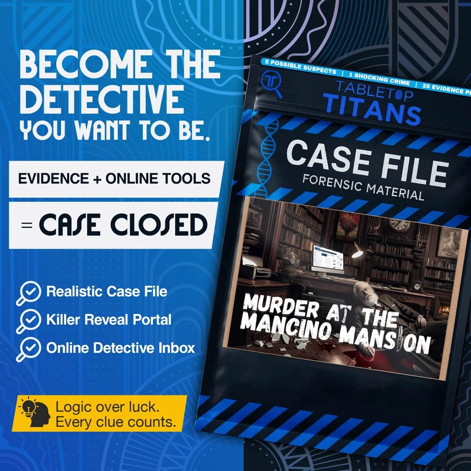 TABLETOP Murder Mystery Game, Unsolved Cold Case - Murder at Mancino Mansion - Image 3 of 4