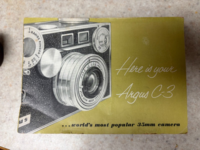 Argus C-3  35mm Camera Owner's User Instruction Manual