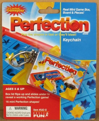 Mini ''Perfection'' Game Keychain by Basic Fun 2005 NIP