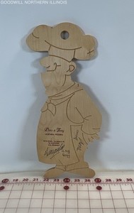 Hostaria Dino & Tony Rome Restaurant Chef Wooden Sign w/ Writing