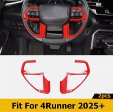 Per Toyota Tacoma 2024-2025 Rosso Interno Coprivolante Trim Telaio Decorazione