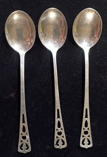 3 Antique Webster & Co. Sterling Silver Tea Spoons 42g