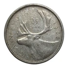 1962 Canada 25 Cents Coin, 80 % Silver Coin - KM# 52
