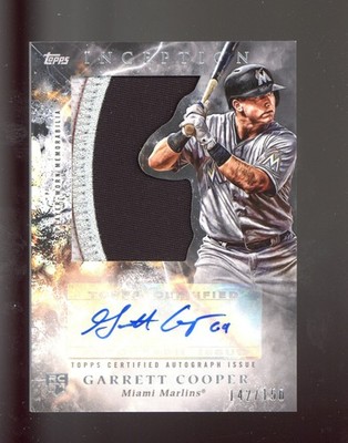 2018 Topps Inception #IAJ-GC Garrett Cooper Auto ROOKIE RC Patch Relics #/150