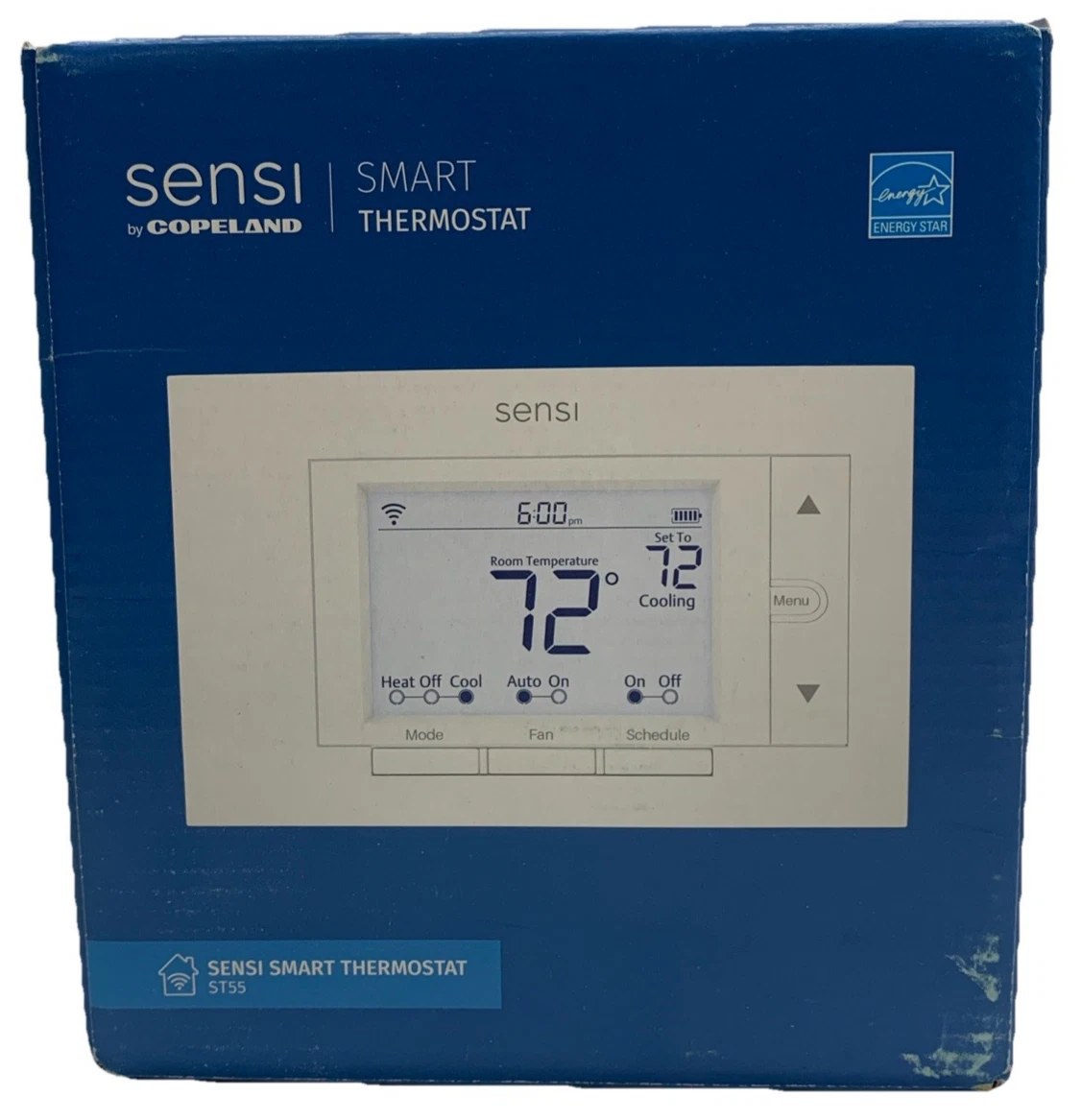 Sensi Smart Thermostat ST55 Wi-Fi, Data Privacy, Programmable, Easy DIY Install