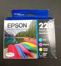 NEW Epson 220 Standard Capacity Ink Set Black, Yellow, Cyan, Magenta
