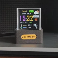 Crystal Cube Photo Display Holographic Desktop Smart Weather Station