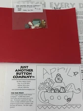 Just Another Button Company APRIL Teapot Button Lot of 6 & Chart 8428 Noah’s Ark