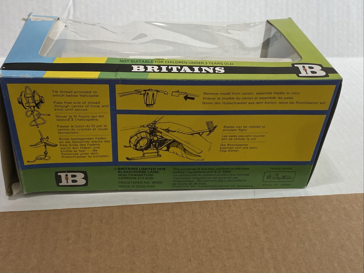 Britains - A boxed #9761, Hughes 300C Medivac helicopter, green body