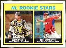 2016 Topps Heritage NL Rookie Stars (Elias Diaz / Nefi Ogando) RS, RC #184 NM