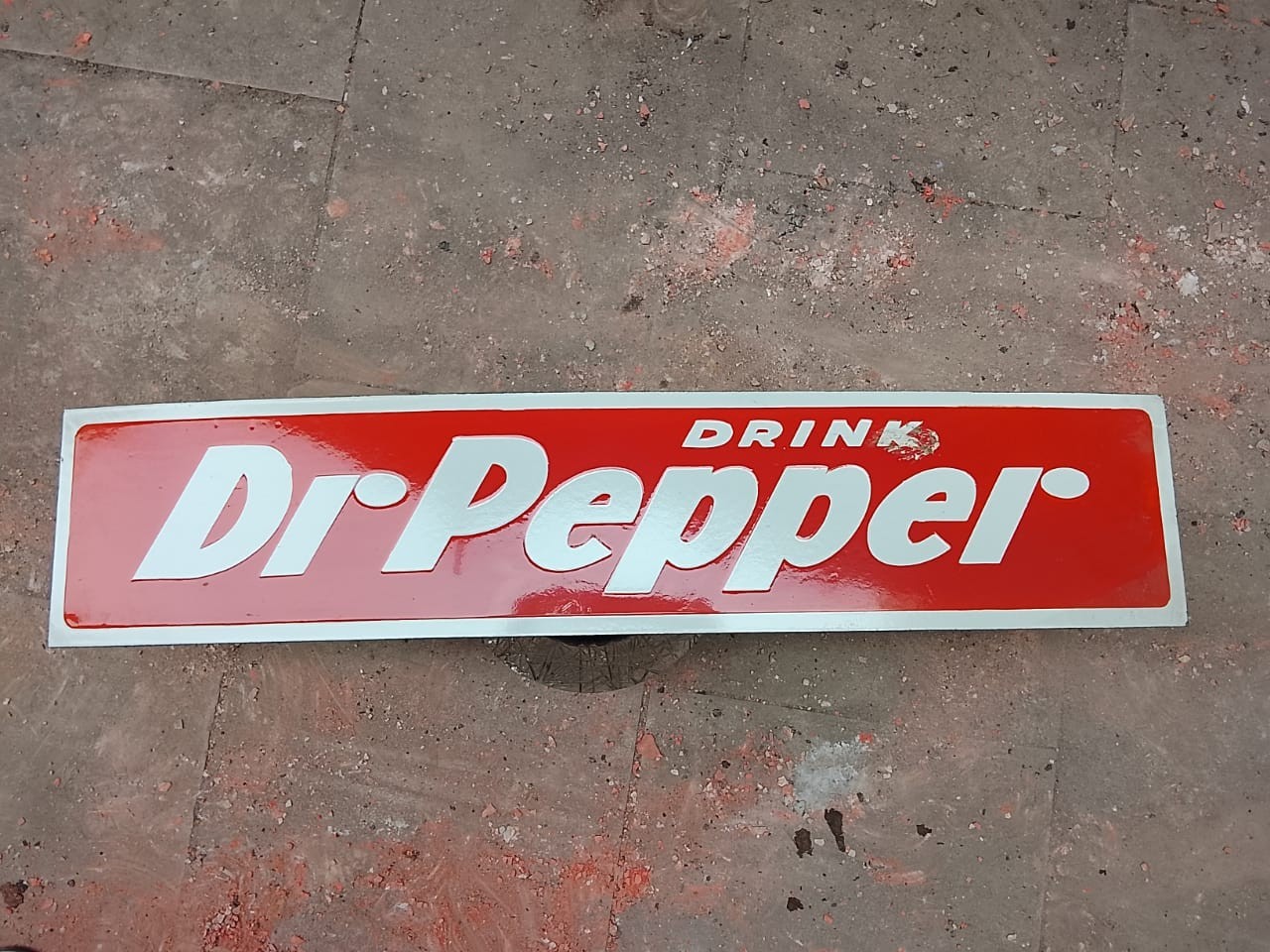LETRERO DE PORCELANA ESMALTADO DRPEPPER 24X16 PULGADAS