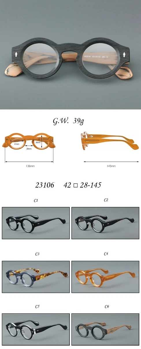 Acetate Retro Round Reading Glasses Full Rim Women Men Readers Eyeglass Frames