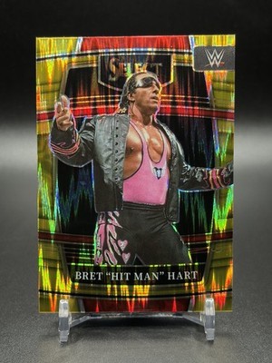 2022 WWE Select BRET  HIT MAN  HART Concourse Gold Wave Prizm #2 /10