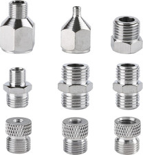 9Pcs Airbrush Adapter Set Air Brush Fitting Connector Kit Airbrush Accessorie...