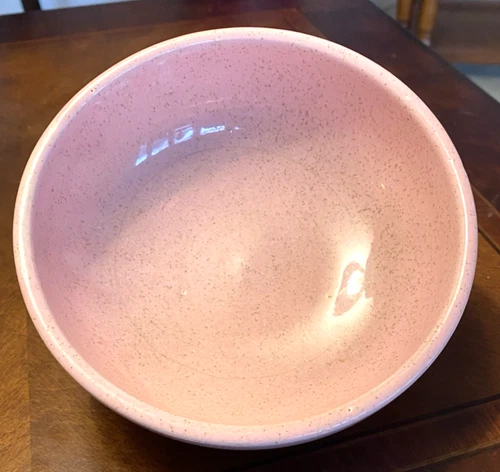 McCoy USA 6' Ceramic Pottery Pink Speckled Bowl