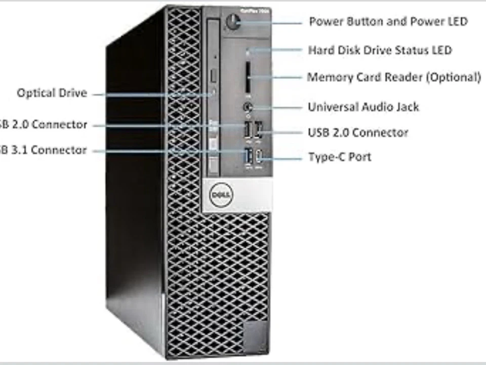 Dell 7050 Intel i7-7700 4.20GHz 32GB DDR4 1TB NVMe SSD + 2TB HDD AX200 Wi-Fi 6 - Image 3 of 4