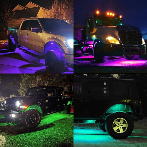 20Pcs RGB LED Rock Light Pods Underbody Glow Lamp Offroad SUV Pickup Truck UTV - Picture 11 of 12