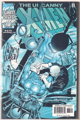 UNCANNY X-MEN #375 DYNAMIC FORCES SIGNED ADAM KUBERT DF COA 1999 MARVEL COMICS