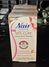 Nair Hair Remover Brazilian Spa Clay Wax Strips for Face Eyebrows Bikini 3pk