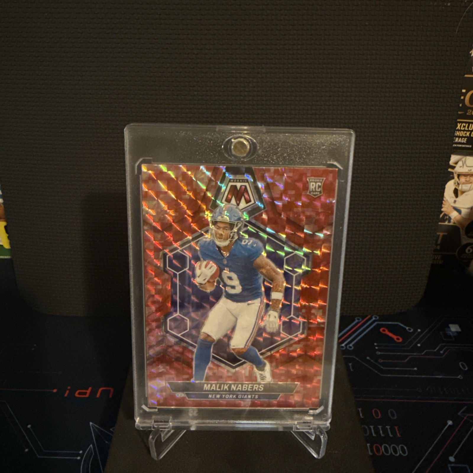 2024 Panini Mosaic - Rookies Malik Nabers #306 Red Camo Mosaic Prizm (RC)