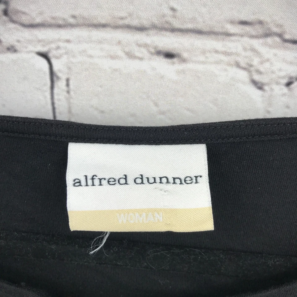 Alfred Dunner Top Mujer 3X Negro Floral Pullover Manga 3/4 Elastizado Informal Foto 2 de 4