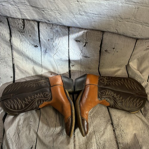 Vintage Tony Lama Men’s Leather Lizard Two Tone Western Cowboy Boots Size 10 D, Size 10, $90 - Photo 8