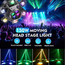 Disco Lights 150W Moving Head Light DMX RGBW 10 LED Strobe Stage Effect Lighting