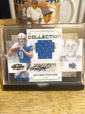 Matthew Stafford ROOKIE 2009 BGS /Mint Cond,Donruss Threads RPA Autograph/50 SSP