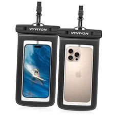 Waterproof Phone Pouch Case 2Pack, IPX8 Cellphone Dry Bag for iPhone 7 inches
