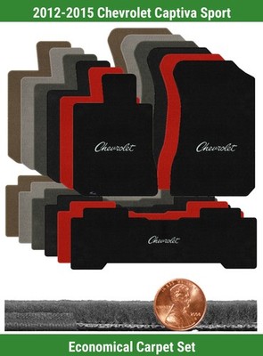 Custom Velourtex Mat Set for '12-15 Chevy Captiva Sport w/Logo (3 pieces) #DN8