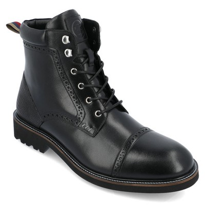Thomas & Vine Tyrus Black Leather Boots Men Size 14 NIB
