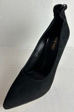 Nine West Women's Black Lovelost Suede Platform Pump Heel Shoes Ret $139 New