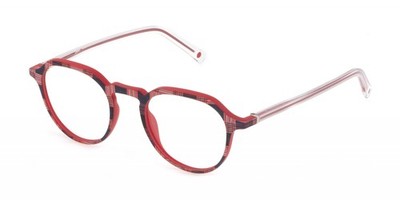 Sting Brille VSJ702 Rot+Tartan Rot 45/20/130 JUNIOR