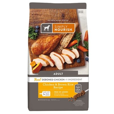 Simply Nourish Original Adult Dry Dog Food - Chicken & Brown Rice 30 Lb