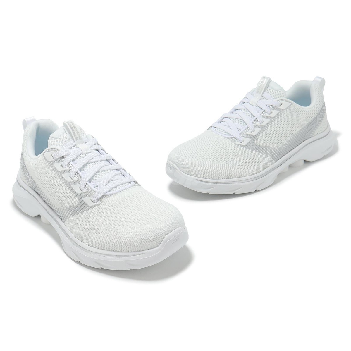 Skechers Go Walk 7-Hailey White Silver Women Casual